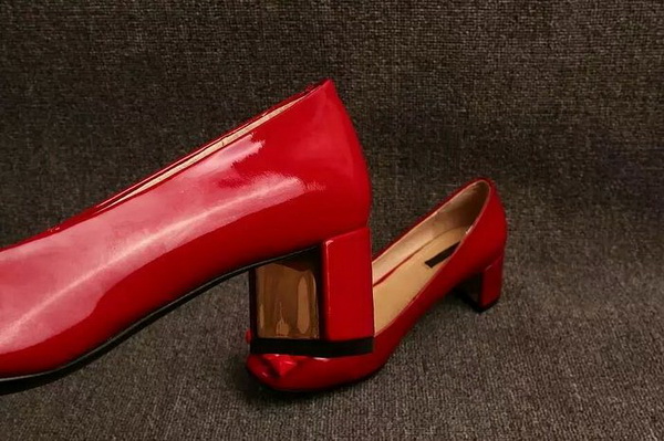 LV Shallow mouth Block heel Shoes Women--009